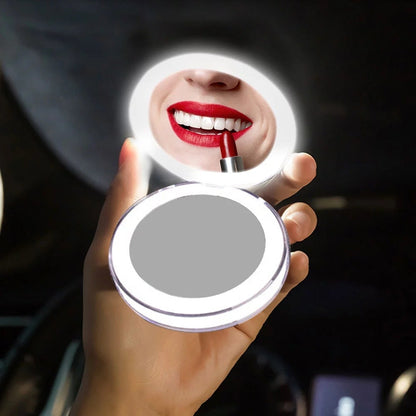 Hand Held Rechargeable LED Makeup Mirror